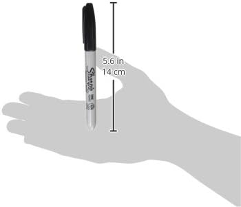 Sharpie Permanent Markers Set Quick Drying And Fade Resistant Fine Point Marker For Wood Plastic Paper Metal And More Drawing Coloring And Poster Marker Black 12 Count