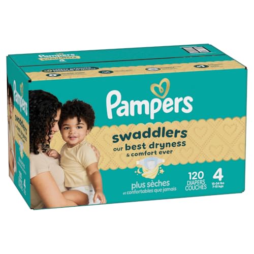 Pampers Swaddlers Diapers, Size 5 (20-37 lbs), 132 Count, Absorbent, Keeps Baby Dry and Comfortable, Skin Safe Disposable Baby Diaper (Packaging May Vary)
