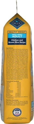 Blue Buffalo Life Protection Formula Healthy Weight Natural Small Breed Dry Dog Food, Supports an Ideal Weight, Made with Natural Ingredients, Chicken & Brown Rice Recipe, 15-lb Bag