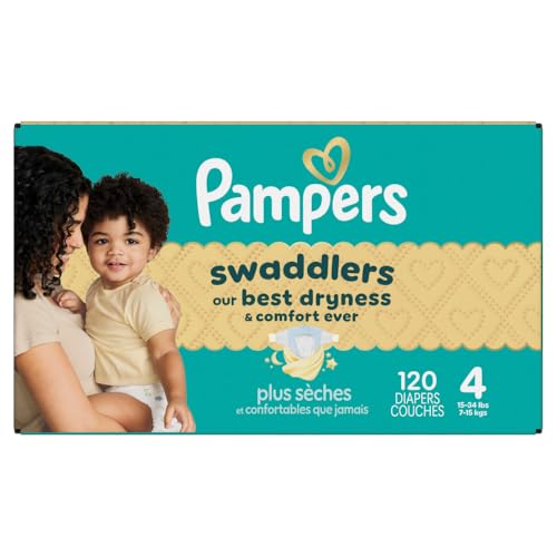 Pampers Swaddlers Diapers, Size 5 (20-37 lbs), 132 Count, Absorbent, Keeps Baby Dry and Comfortable, Skin Safe Disposable Baby Diaper (Packaging May Vary)