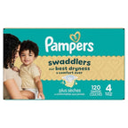 Pampers Swaddlers Diapers, Size 5 (20-37 lbs), 132 Count, Absorbent, Keeps Baby Dry and Comfortable, Skin Safe Disposable Baby Diaper (Packaging May Vary)