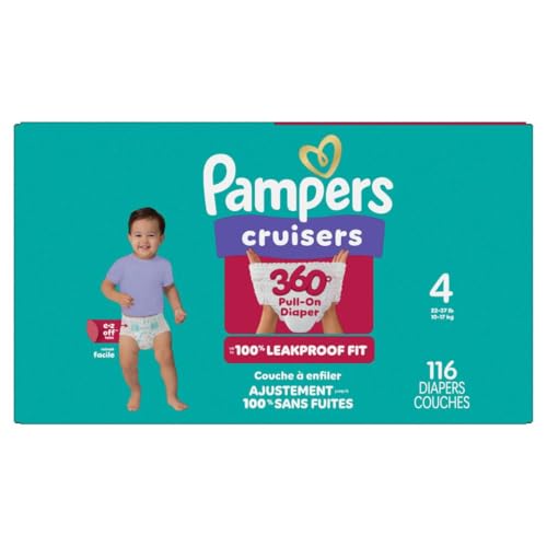 Pampers Diapers - Cruisers 360 - Size 5, 128 Count, Babyproof up to 100% Leakproof Pull-On Diaper