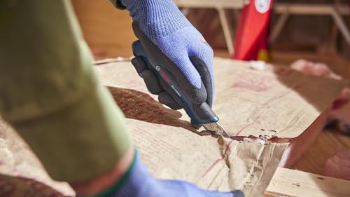 Bosch H11-14100-1 2-Piece Utility Knife Set | Folding and Snap-Off Knives with Robust Design, Integrated Blade Storage, and Belt Clip - Includes 4 Blades