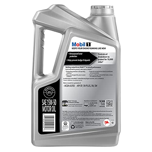 Mobil 1 European Car Formula Full Synthetic Motor Oil 0W-40, 5 Quart