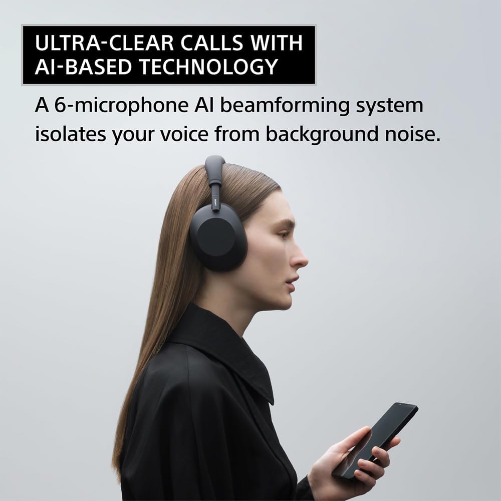 Sony WH-1000XM6/S Best Wireless Noise Canceling Headphones, Platinum Silver Bundle with Deco Essentials Exclusive CPS 26 Month Protection Pack | Official USA Partner Model