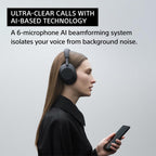 Sony WH-1000XM6/S Best Wireless Noise Canceling Headphones, Platinum Silver Bundle with Deco Essentials Exclusive CPS 26 Month Protection Pack | Official USA Partner Model