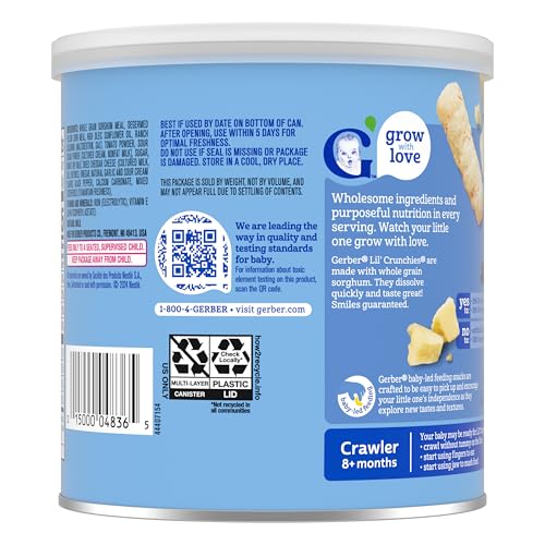 Gerber Snacks for Baby Lil Crunchies, Garden Tomato, 1.48 Ounce (Pack of 6)