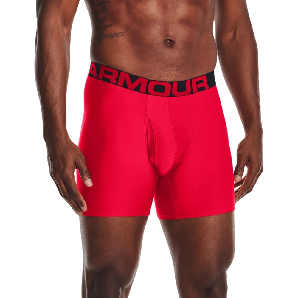 Under Armour Men's Multi-Pack Standard Tech Boxer Brief, 6" Inseam, All-Day Comfort & Ultra-Soft