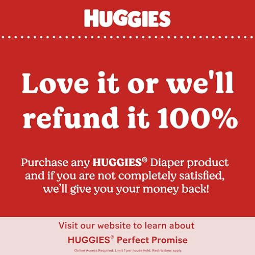 Huggies Size 1 Diapers, Little Snugglers Diapers, Size 1 (8-14 lbs), 198 Count (6 Packs of 33), Packaging May Vary