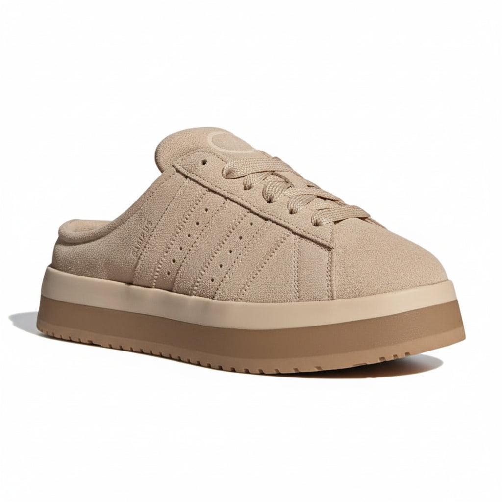 adidas Womens Campus 00S Winter Low Slip On Sneakers Shoes Casual - Beige