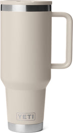 YETI Rambler 40 oz Travel Mug with Flip Straw Lid – Stainless Steel, Vacuum Insulated, Leakproof, Cup Holder Friendly