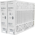Honeywell FC100A1029 (2 Pack) - 16" x 25" x 4" Pleated Air Filter, MERV 11 Bundle with Same Day Supply Filter Change Reminder