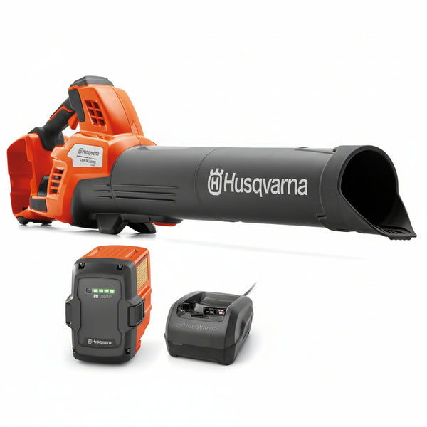 Husqvarna Leaf Blaster 350iB Battery Powered Cordless Leaf Blower, 200-MPH 800-CFM Blower with Brushless Motor and Quiet Operation, 40V Lithium-Ion 7.5 Ah Battery and Charger Included, 970569904