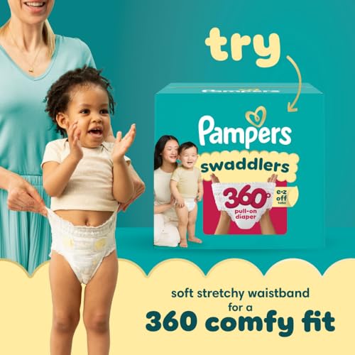 Pampers Swaddlers Diapers, Size 5 (20-37 lbs), 132 Count, Absorbent, Keeps Baby Dry and Comfortable, Skin Safe Disposable Baby Diaper (Packaging May Vary)