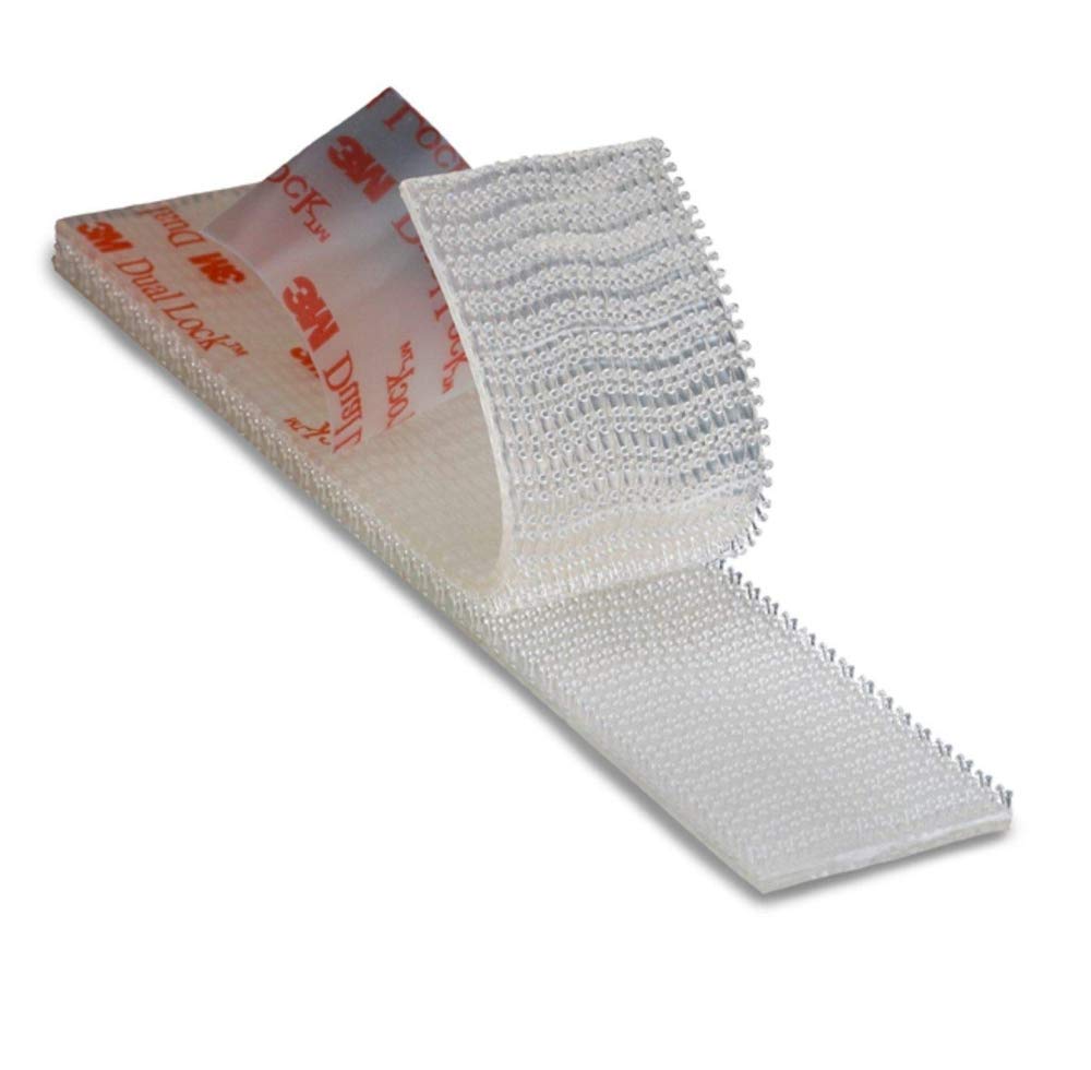 3M Dual Lock Reclosable Fastener SJ3560 (Clear, 1 in x 10 ft Roll) - Heavy Duty Adhesive Interlocking Tape for Indoor/Outdoor Mounting