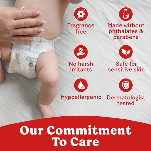 Huggies Size 6 Baby Diapers, Little Movers HuggFit 360° Baby Diapers with 360° Waistband, Size 6 (35+ lbs), 104 Count (2 Packs of 52), Packaging May Vary