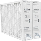 Honeywell FC100A1029 (2 Pack) - 16" x 25" x 4" Pleated Air Filter, MERV 11 Bundle with Same Day Supply Filter Change Reminder