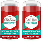 Old Spice Aluminum Free Deodorant For Men, High Endurance, 24/7 Sweat Defense & Odor Protection, 24/7 Freshness & Lasting Scent, Pure Sport Scent, 3.0 oz (Pack of 2)