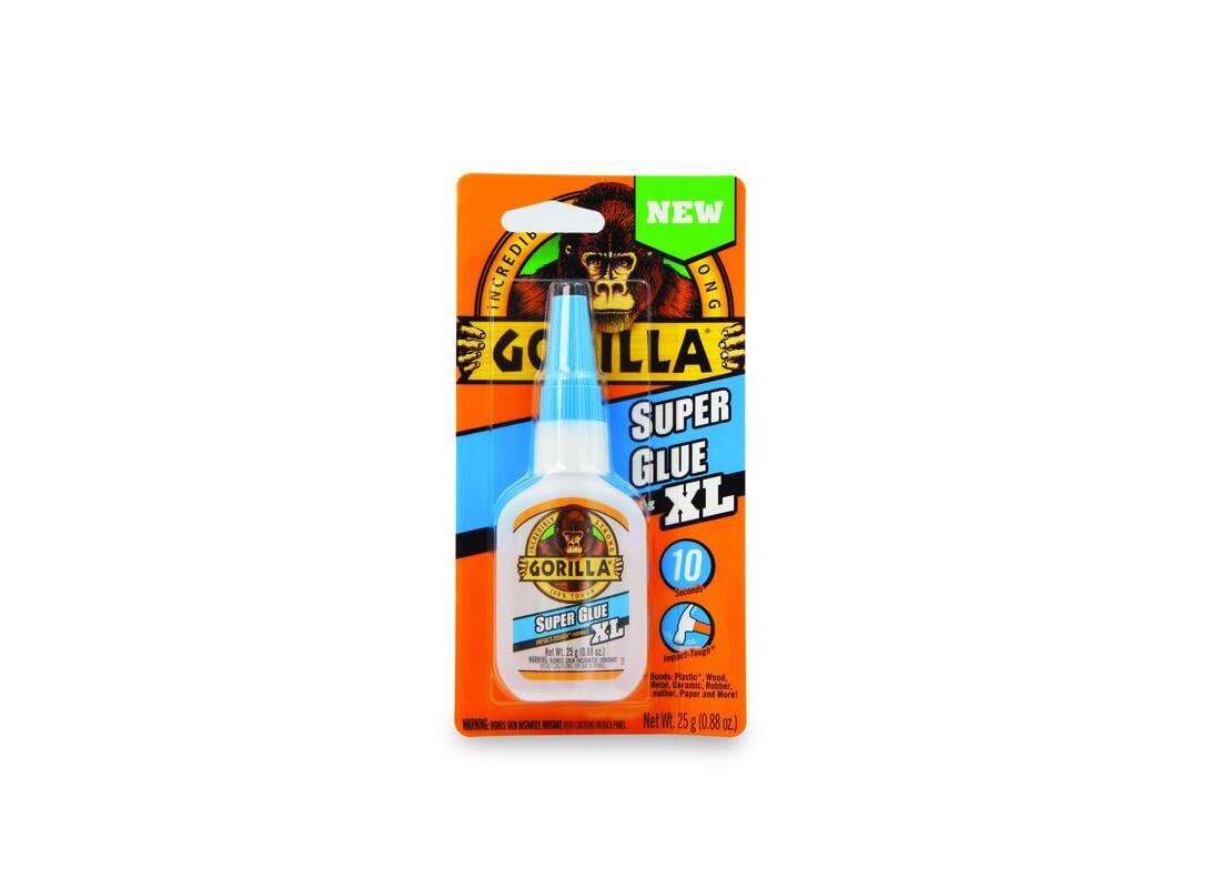 Gorilla Super Glue XL, Clear Glue, 25 Gram (Pack of 2) - All Purpose and Fast Setting for Projects and Repairs