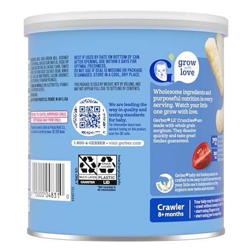 Gerber Snacks for Baby Lil Crunchies, Garden Tomato, 1.48 Ounce (Pack of 6)