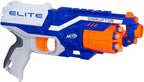 NERF Elite Disrupter Blaster - 6-Dart Rotating Drum, Slam Fire, Translucent Red (Amazon Exclusive)