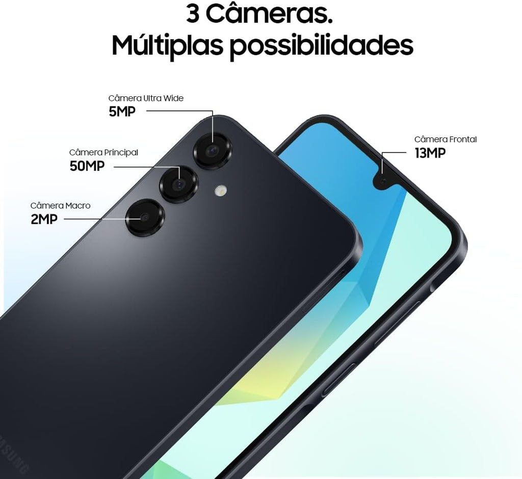 SAMSUNG Galaxy A16 4G Dual SIM (128GB, 2025) 6.7" 90Hz AMOLED, Splash Resistant, 8Core, 50MP Camera (Factory Unlocked International Model for GSM, Global) A165M/DS (25W Fast Charger Bundle, Black)