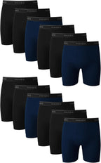 Hanes Men's Underwear Boxer Briefs Pack, Cool & Breathable Cotton Moisture-Wicking Underwear for Men, No Ride Up