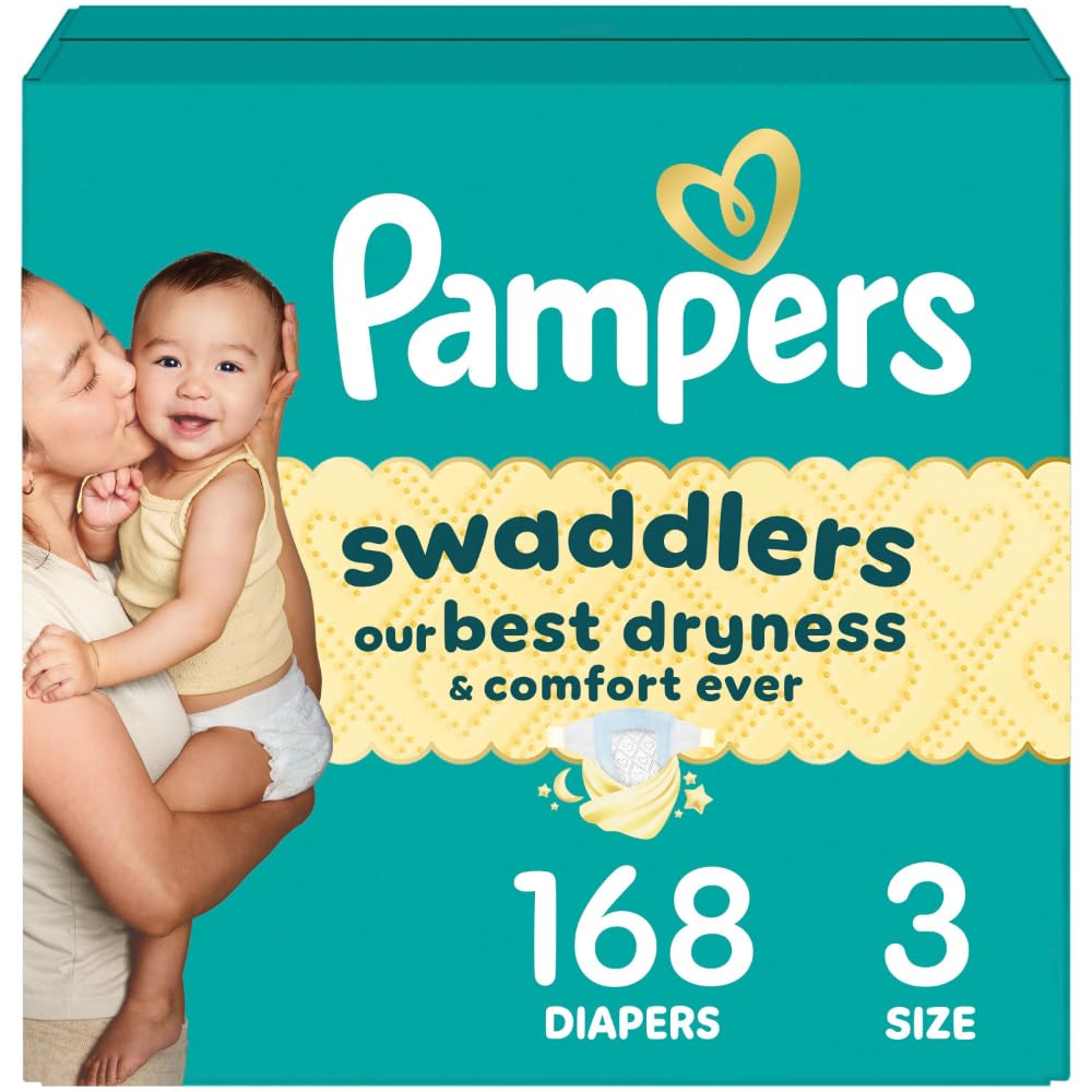 Pampers Swaddlers Diapers, Size 5 (20-37 lbs), 132 Count, Absorbent, Keeps Baby Dry and Comfortable, Skin Safe Disposable Baby Diaper (Packaging May Vary)