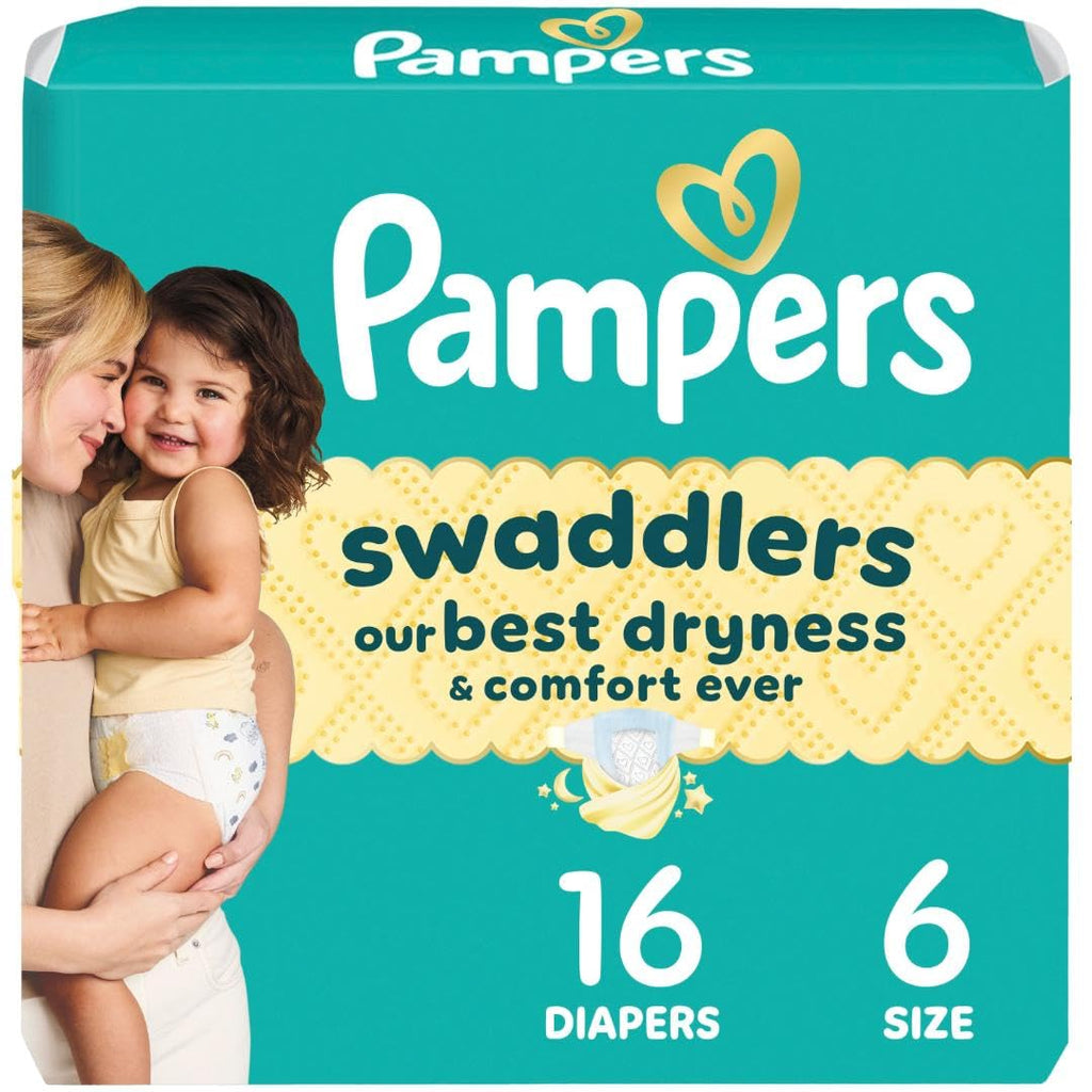 Pampers Swaddlers Diapers, Size 5 (20-37 lbs), 132 Count, Absorbent, Keeps Baby Dry and Comfortable, Skin Safe Disposable Baby Diaper (Packaging May Vary)
