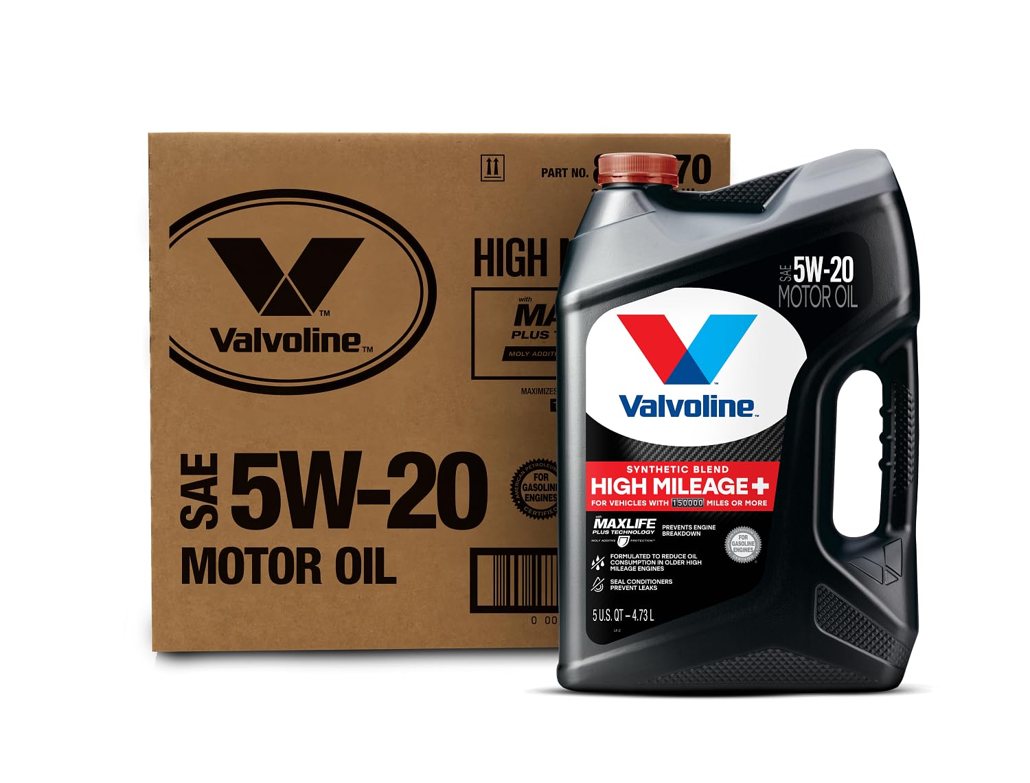 Valvoline High Mileage 150K with Maxlife Plus Technology 5W-30 Motor Oil 5 Quart