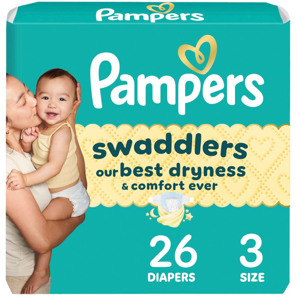 Pampers Swaddlers Diapers, Size 5 (20-37 lbs), 132 Count, Absorbent, Keeps Baby Dry and Comfortable, Skin Safe Disposable Baby Diaper (Packaging May Vary)