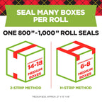 Scotch Sure Start Packing Tape, Clear, Holiday Wrapping Tape with Quiet Unwind and Easy Start, 1.88 in. x 22.2 yd., 6 Tape Rolls with Dispensers