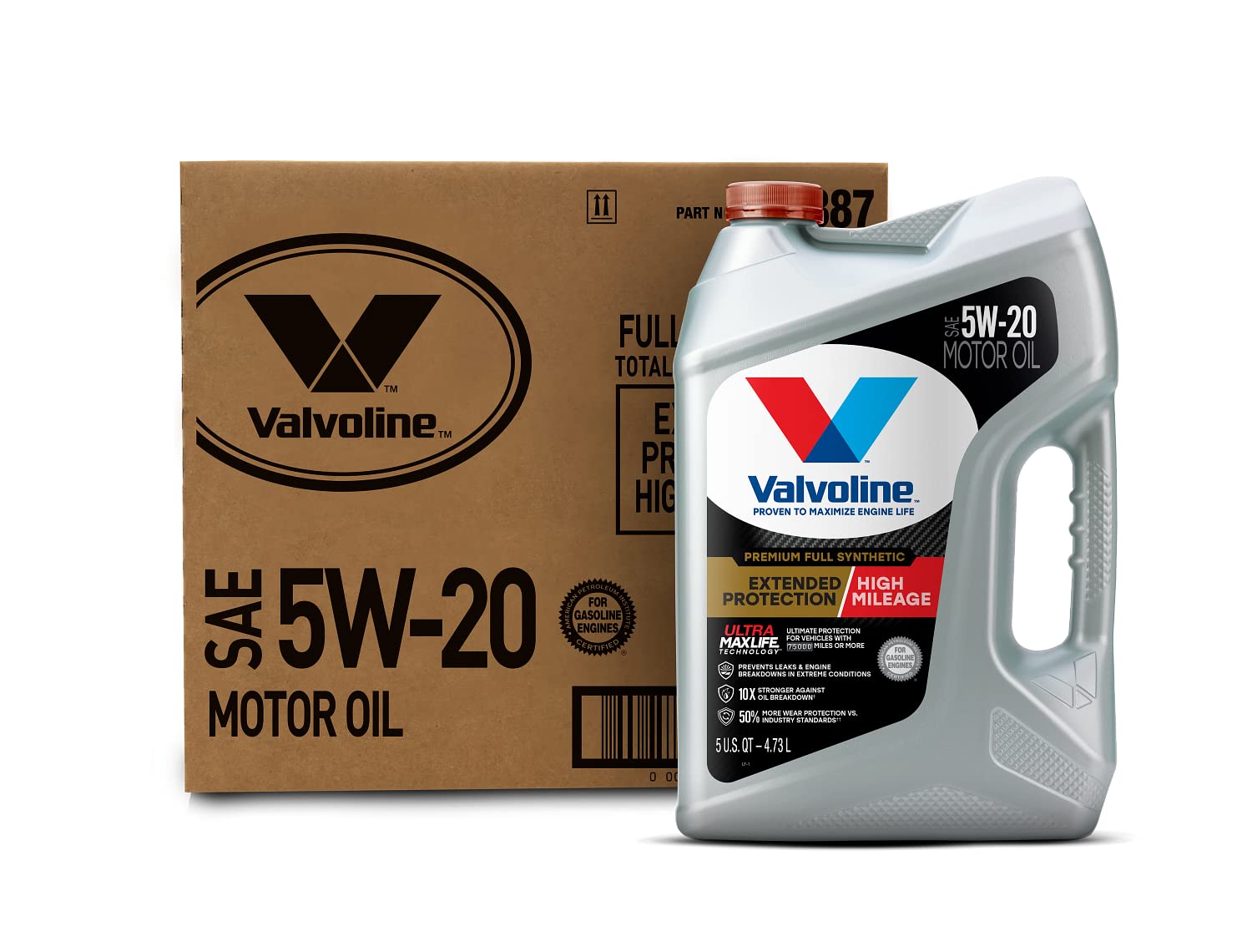 Valvoline High Mileage 150K with Maxlife Plus Technology 5W-30 Motor Oil 5 Quart