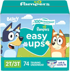 Pampers Training Pants - Easy Ups Boys & Girls Bluey - Size 5T-6T, 84 Count, Children's Potty Underwear (Packaging May Vary)