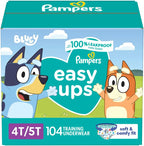 Pampers Training Pants - Easy Ups Boys & Girls Bluey - Size 5T-6T, 84 Count, Children's Potty Underwear (Packaging May Vary)