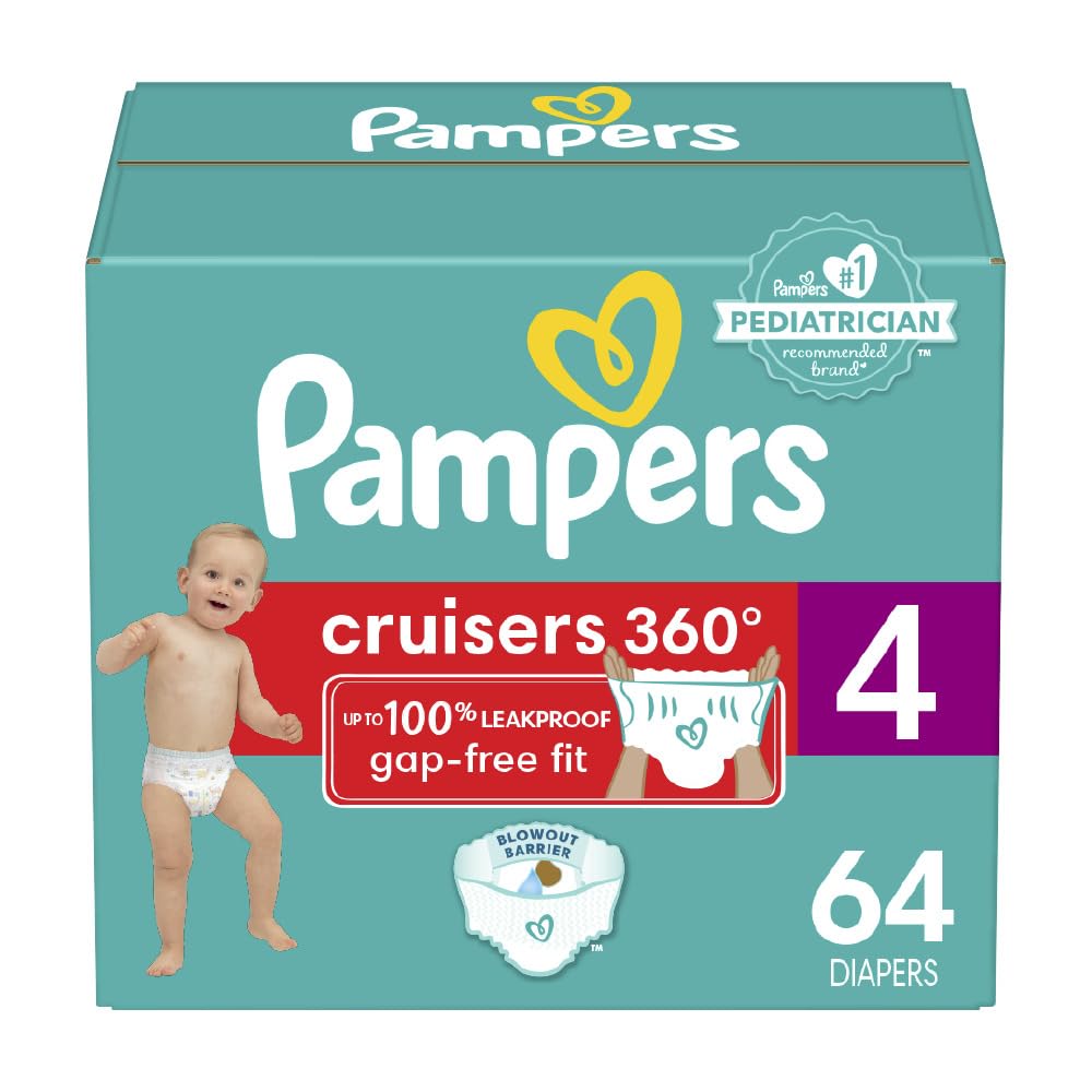 Pampers Diapers - Cruisers 360 - Size 5, 128 Count, Babyproof up to 100% Leakproof Pull-On Diaper