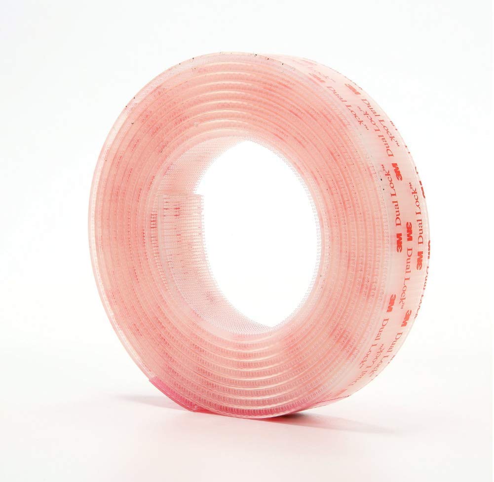 3M Dual Lock Reclosable Fastener SJ3560 (Clear, 1 in x 10 ft Roll) - Heavy Duty Adhesive Interlocking Tape for Indoor/Outdoor Mounting