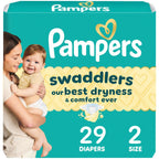 Pampers Swaddlers Diapers, Size 5 (20-37 lbs), 132 Count, Absorbent, Keeps Baby Dry and Comfortable, Skin Safe Disposable Baby Diaper (Packaging May Vary)