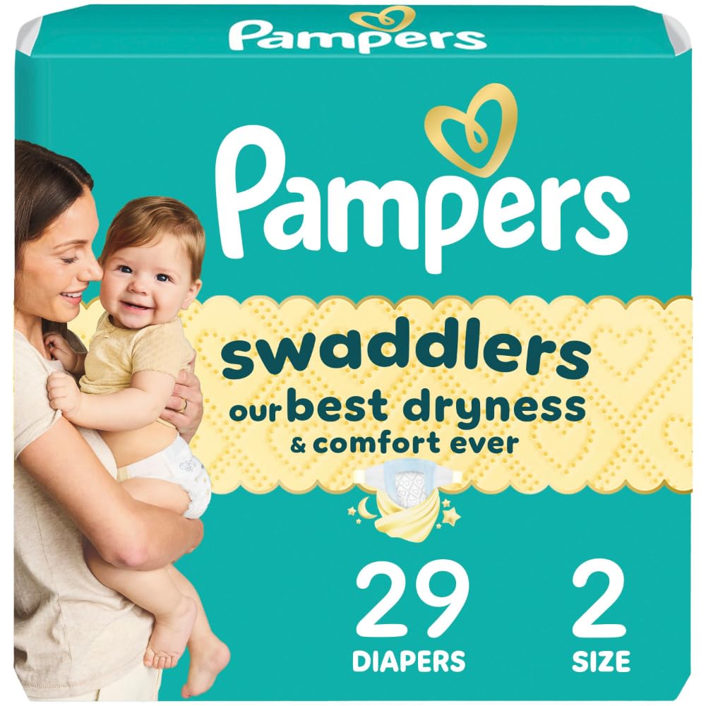 Pampers Swaddlers Diapers, Size 5 (20-37 lbs), 132 Count, Absorbent, Keeps Baby Dry and Comfortable, Skin Safe Disposable Baby Diaper (Packaging May Vary)
