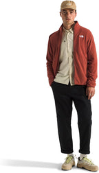 The North Face Men's Glacier Fleece Jacket - Soft Fleece Zip Up Jacket, Zip Pockets, Reinforced Binding, Iron Clay, X-Large