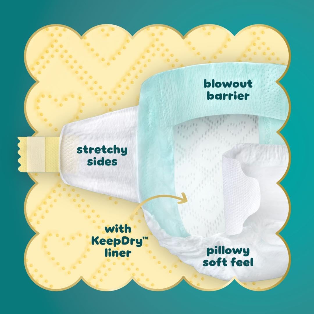 Pampers Swaddlers Diapers, Size 5 (20-37 lbs), 132 Count, Absorbent, Keeps Baby Dry and Comfortable, Skin Safe Disposable Baby Diaper (Packaging May Vary)