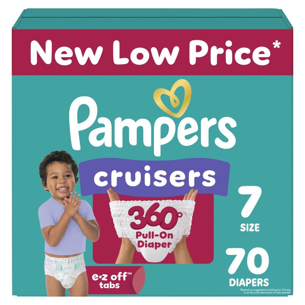 Pampers Diapers - Cruisers 360 - Size 5, 128 Count, Babyproof up to 100% Leakproof Pull-On Diaper