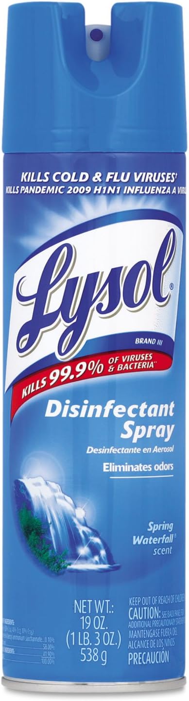 Lysol Disinfectant Spray, Sanitizing and Antibacterial Spray, For Disinfecting and Deodorizing, Crisp Linen, 12.5 Fl Oz (Pack of 2)