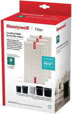 Honeywell HEPA Air Purifier Filter R, 3-Pack for HPA 100/200/300, 3000 and 5000 Series - Airborne Allergen Air Filter Replacement Targets Wildfire/Smoke, Pollen, Pet Dander, and Dust
