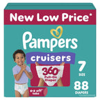 Pampers Diapers - Cruisers 360 - Size 5, 128 Count, Babyproof up to 100% Leakproof Pull-On Diaper