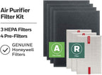 Honeywell HEPA Air Purifier Filter Replacement Kit for HPA300, HPA3300, HPA5300, HPA8350 series Air Purifiers, Value Combo Pack Includes 3 HEPA R & 4 A Carbon Pre-Cut Pre-Filters