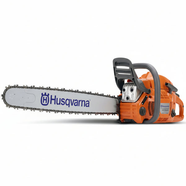 Husqvarna 460 Rancher Gas Powered Chainsaw, 60.3-cc 3.6-HP, 2-Cycle X-Torq Engine, 24 Inch Chainsaw with Automatic Adjustable Oil Pump, For Wood Cutting, Tree Trimming and Land Clearing