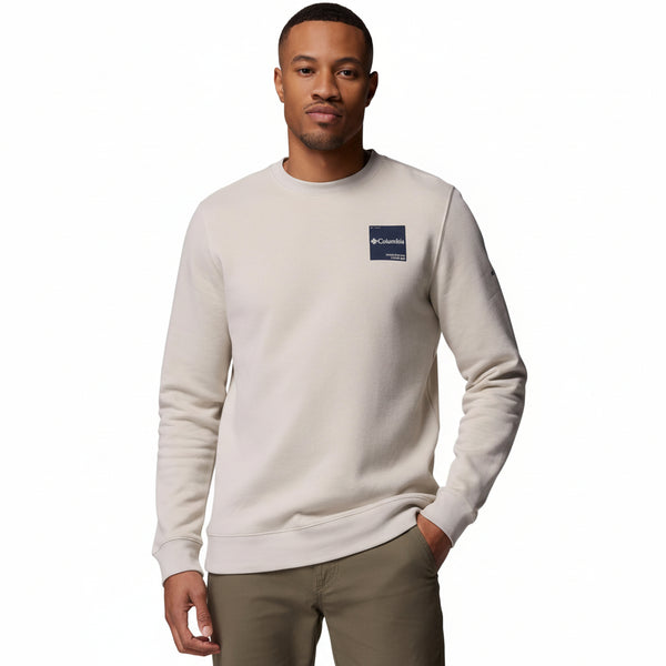 Columbia Mens Trek Crew, Dark Stone/Boxy Brand, Medium