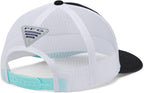 Columbia Unisex Unisex PFG Fish Flag Mesh Snap Back Hat, Black/White, One Size
