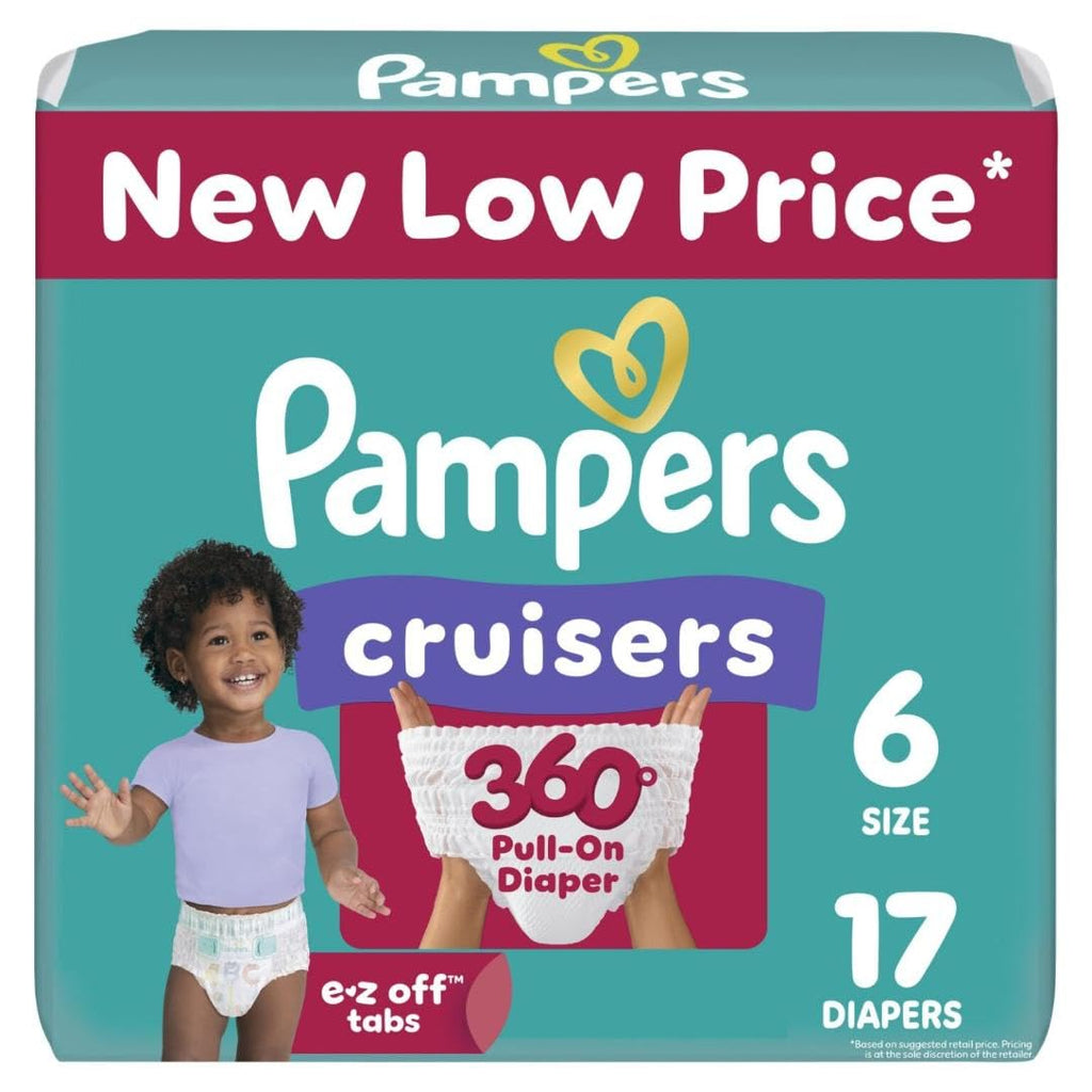 Pampers Diapers - Cruisers 360 - Size 5, 128 Count, Babyproof up to 100% Leakproof Pull-On Diaper